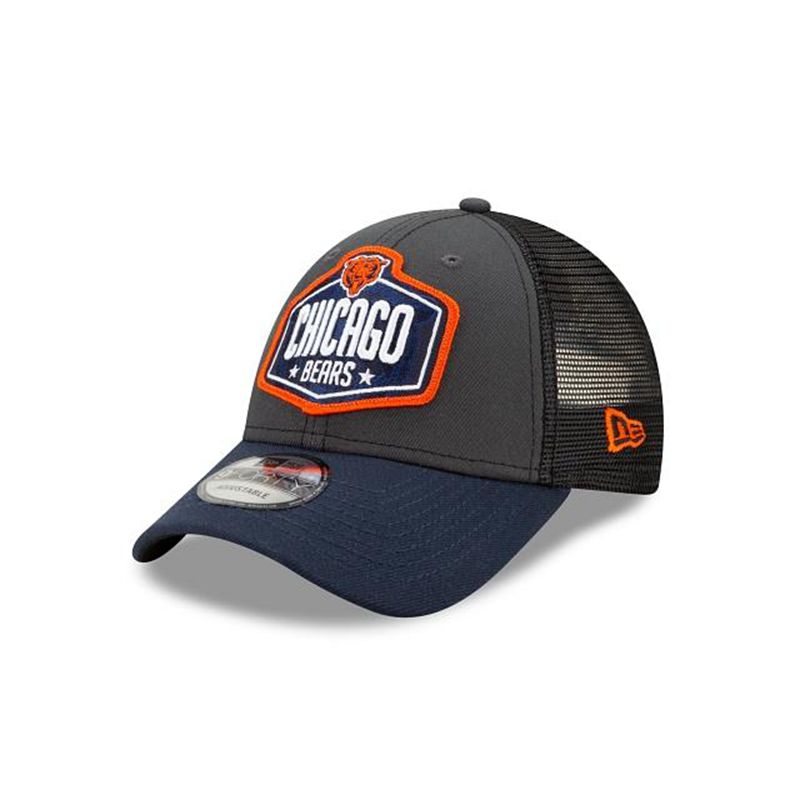 NFL Chicago Bears Draft 9Forty Adjustable (CHF7692) - Grey New Era Caps